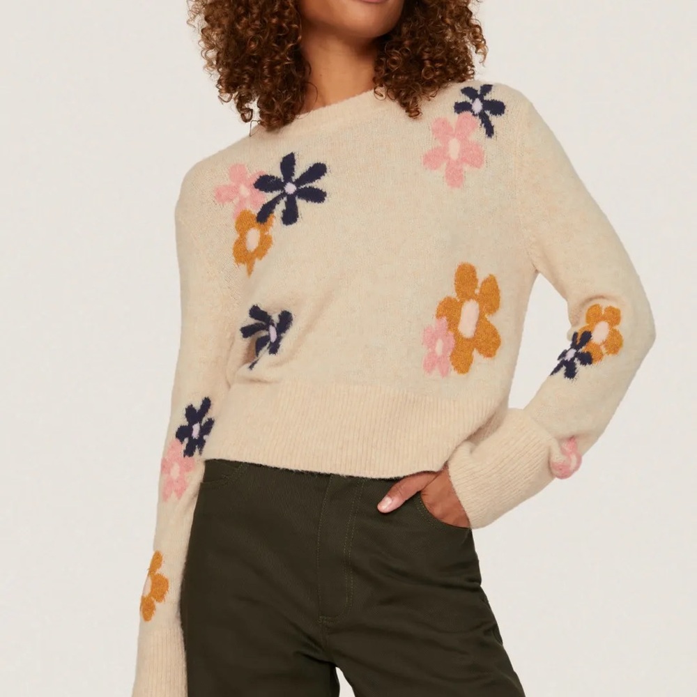 Rails Cream Floral Sweater